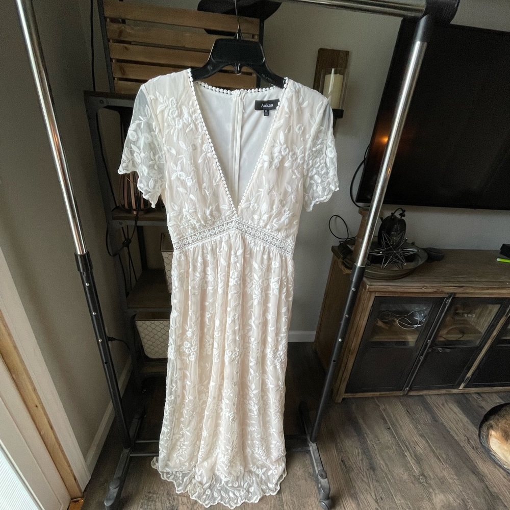 Vici white maxi dress